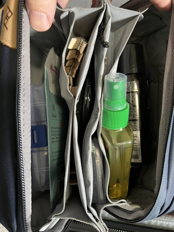 peak design tech pouch packed portrait session emergency kit